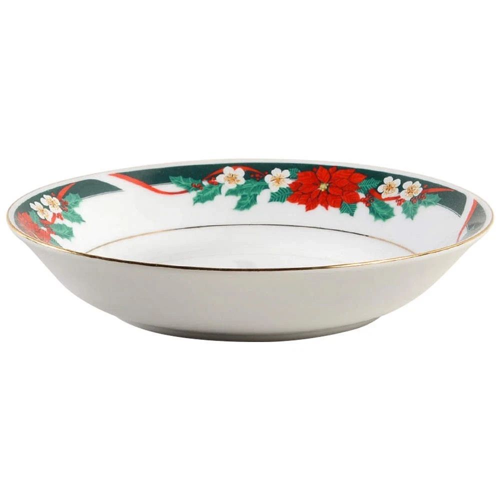 Tienshan Deck The Halls 12 Salad/Soup/Cereal 7.5” Bowls NEW